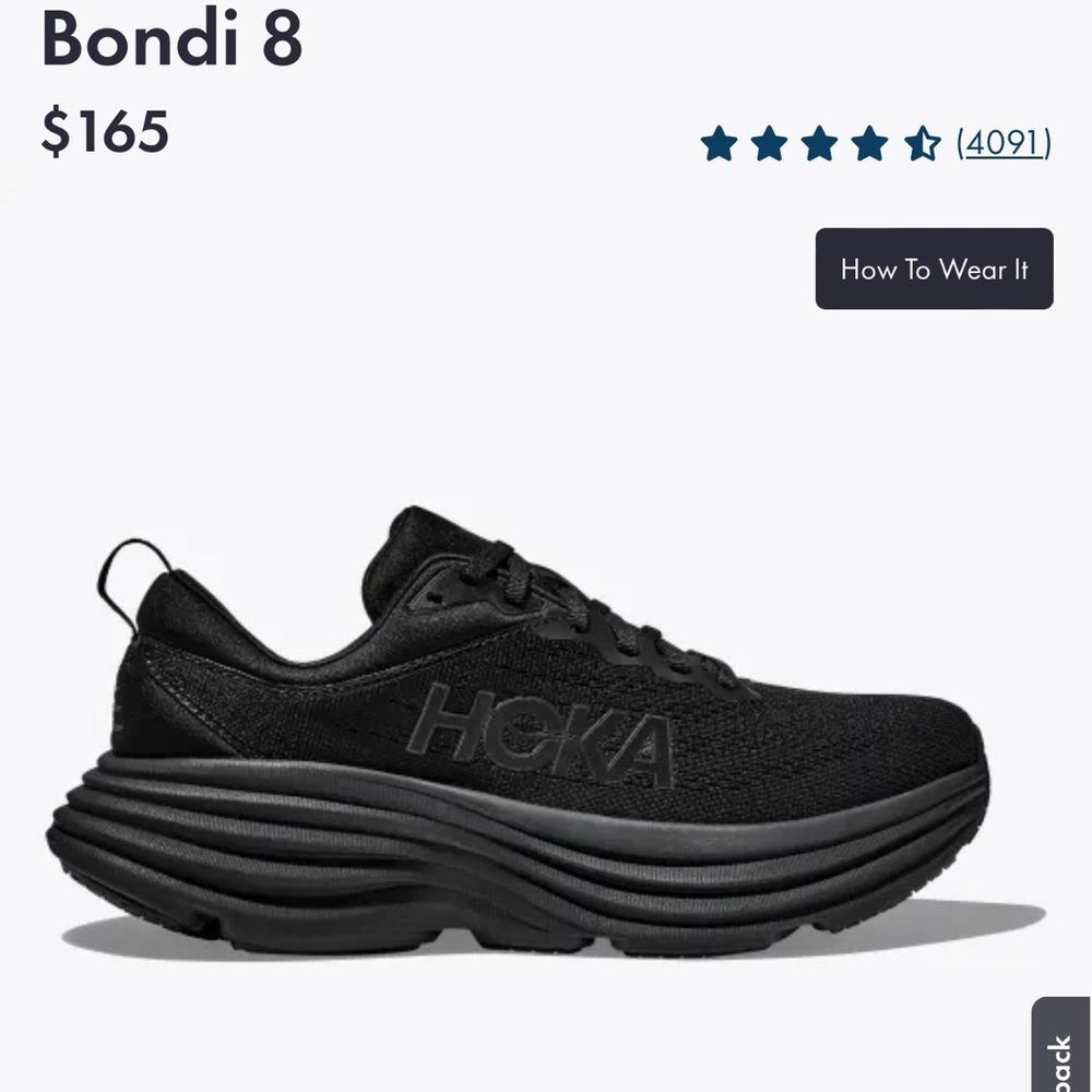 HOKA Bondi 8 size 8 wide